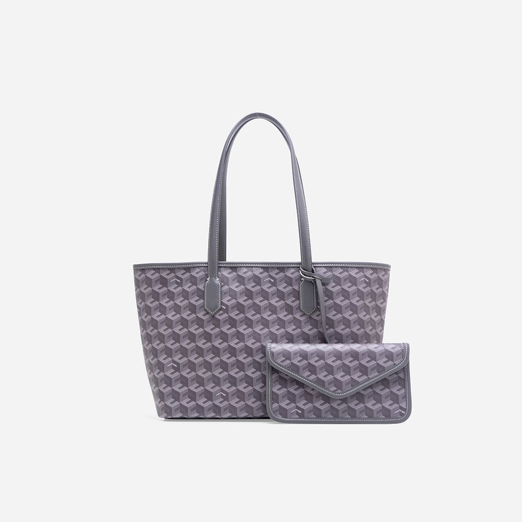 Russo Medium Tote Bag in Cubic Garden Monogram - Practical & Stylish Carry-All