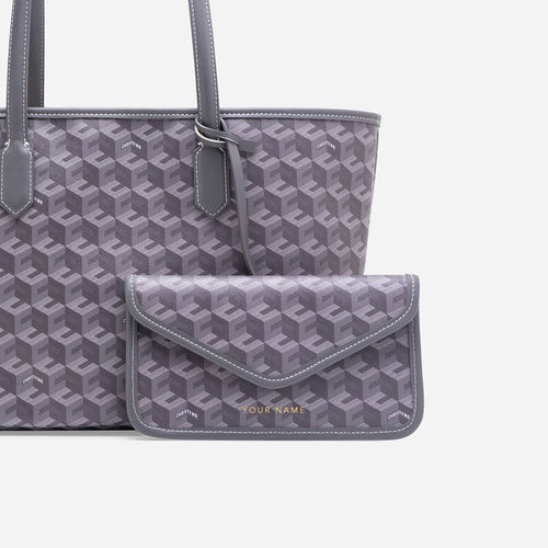 Russo Medium Tote Bag in Cubic Garden Monogram - Practical & Stylish Carry-All