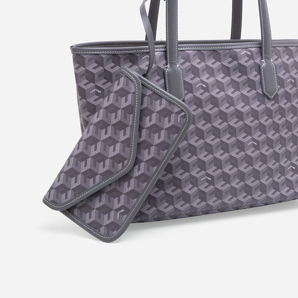 Russo Medium Tote Bag in Cubic Garden Monogram - Practical & Stylish Carry-All