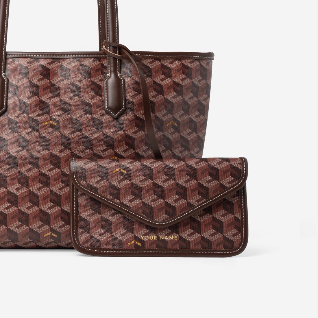 Russo Medium Tote Bag in Cubic Garden Monogram - Practical & Stylish Carry-All