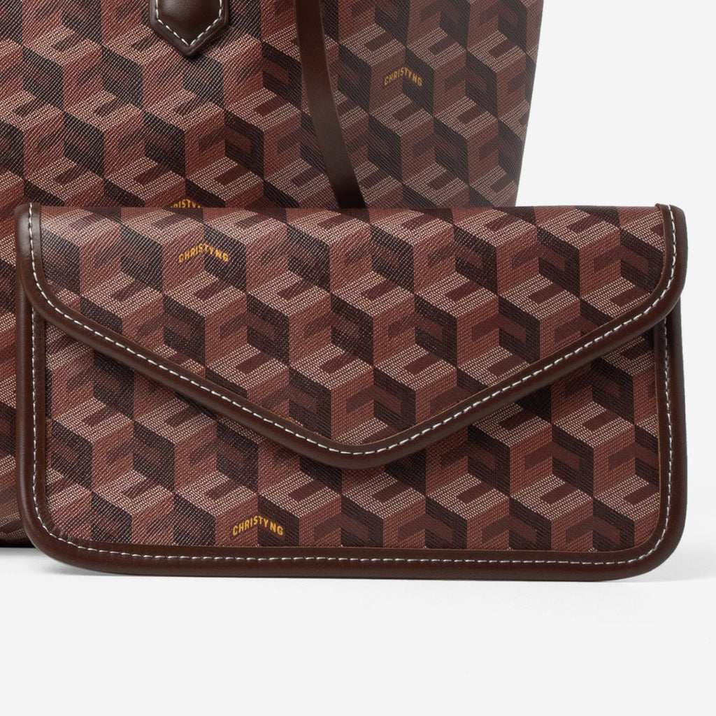 Russo Medium Tote Bag in Cubic Garden Monogram - Practical & Stylish Carry-All