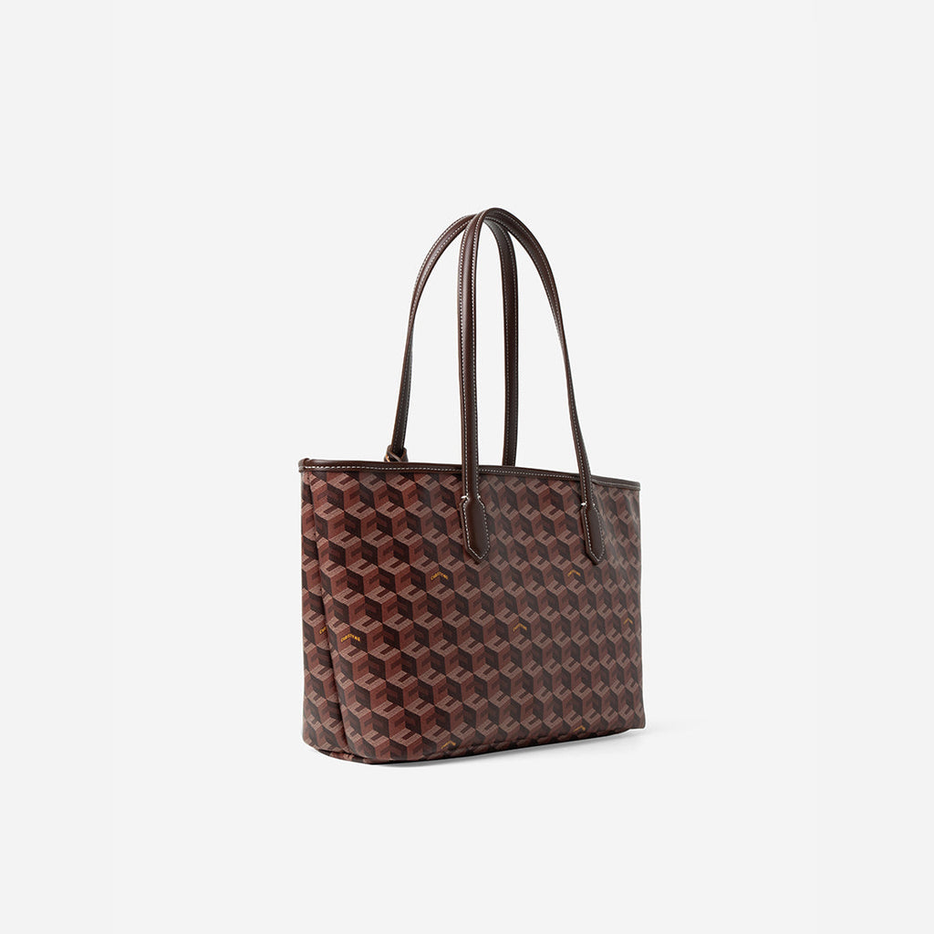 Russo Medium Tote Bag in Cubic Garden Monogram - Practical & Stylish Carry-All