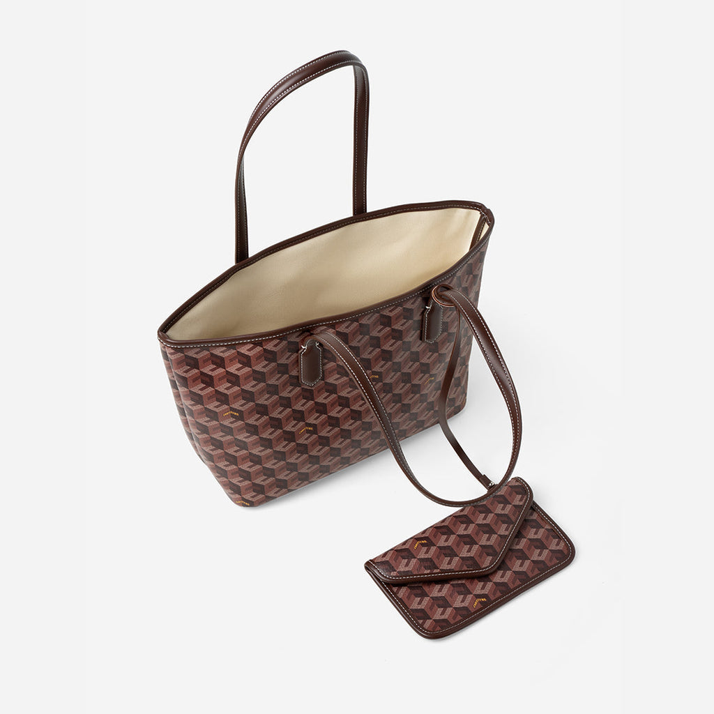 Russo Medium Tote Bag in Cubic Garden Monogram - Practical & Stylish Carry-All