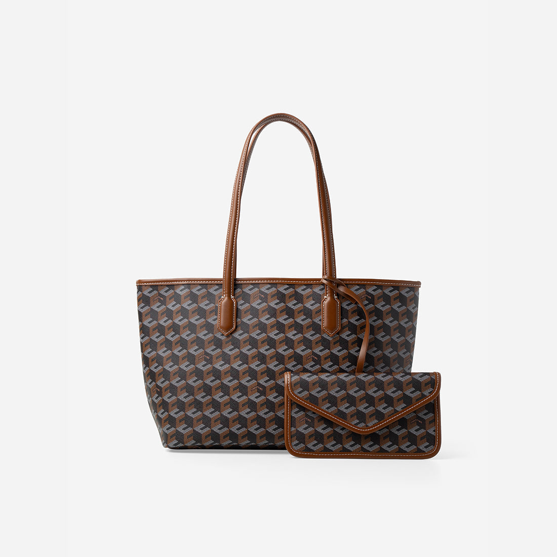 Russo Medium Tote Bag in Cubic Garden Monogram - Practical & Stylish Carry-All