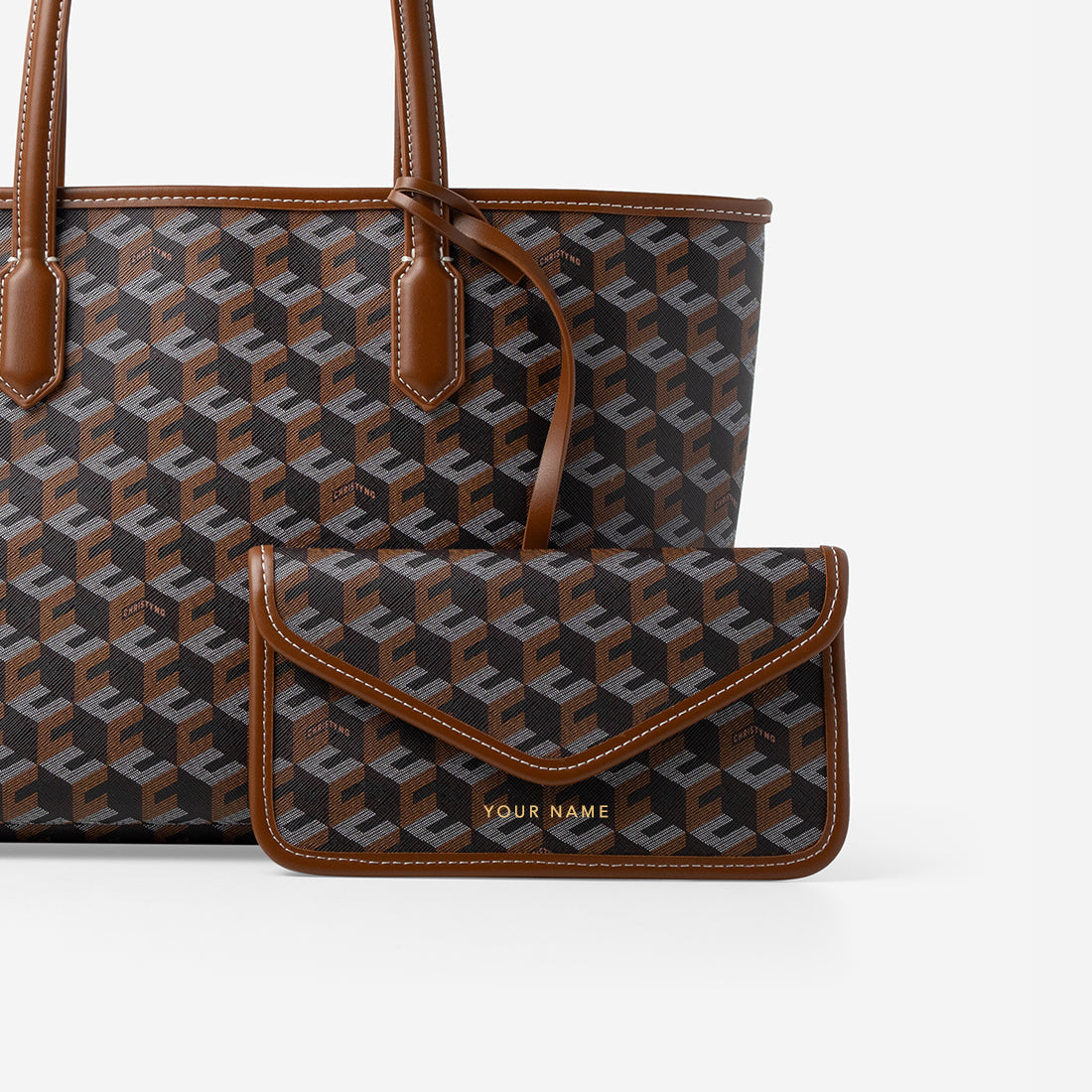 Russo Medium Tote Bag in Cubic Garden Monogram - Practical & Stylish Carry-All