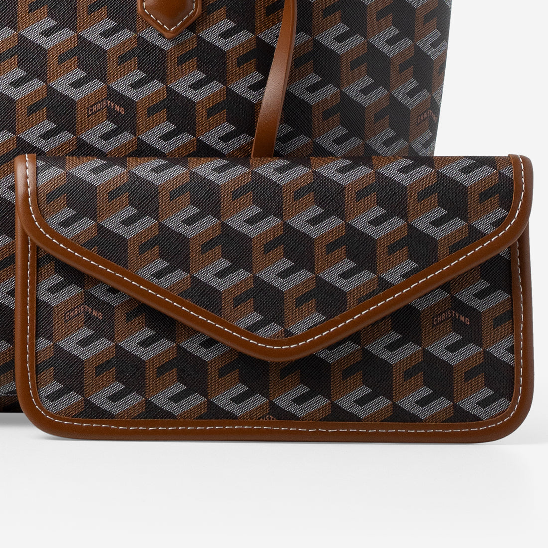 Russo Medium Tote Bag in Cubic Garden Monogram - Practical & Stylish Carry-All