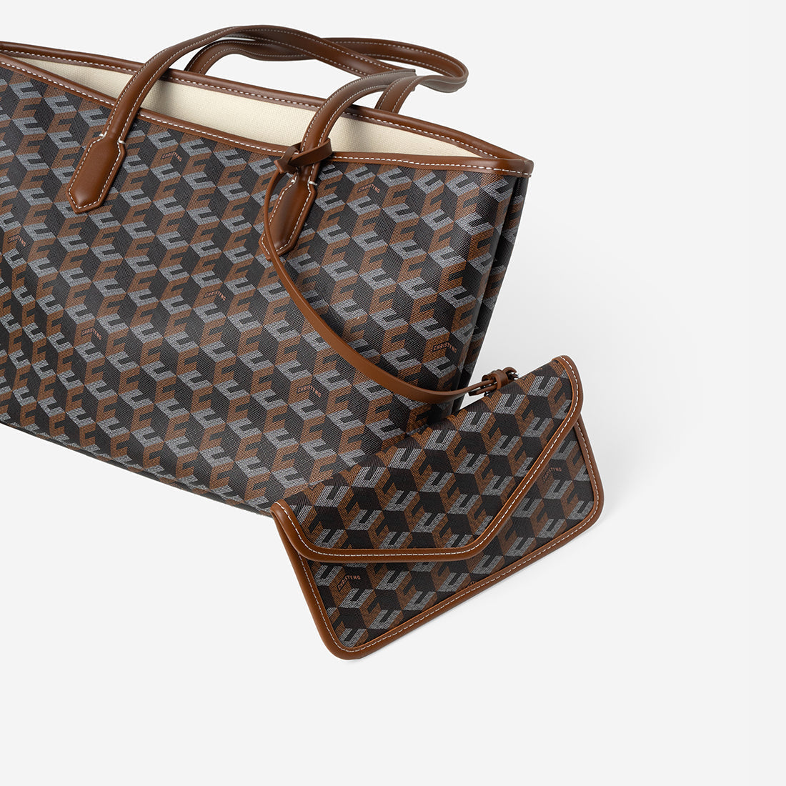 Russo Medium Tote Bag in Cubic Garden Monogram - Practical & Stylish Carry-All