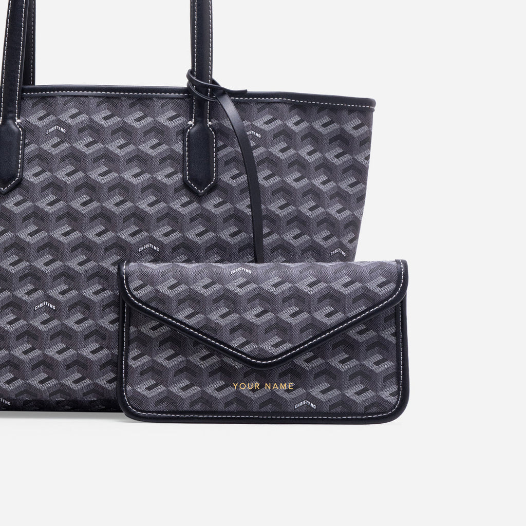 Russo Medium Tote Bag in Cubic Garden Monogram - Practical & Stylish Carry-All