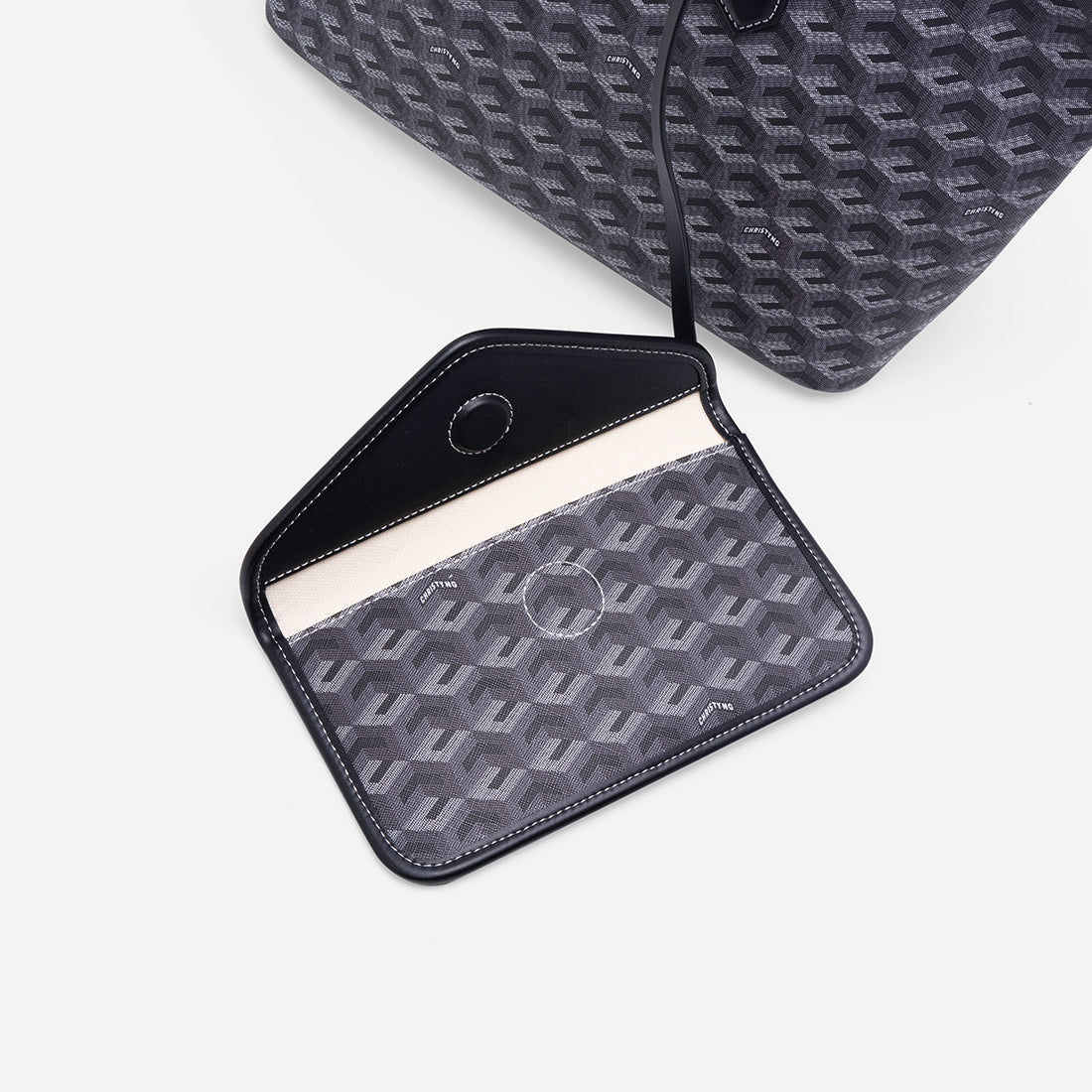 Russo Medium Tote Bag in Cubic Garden Monogram - Practical & Stylish Carry-All