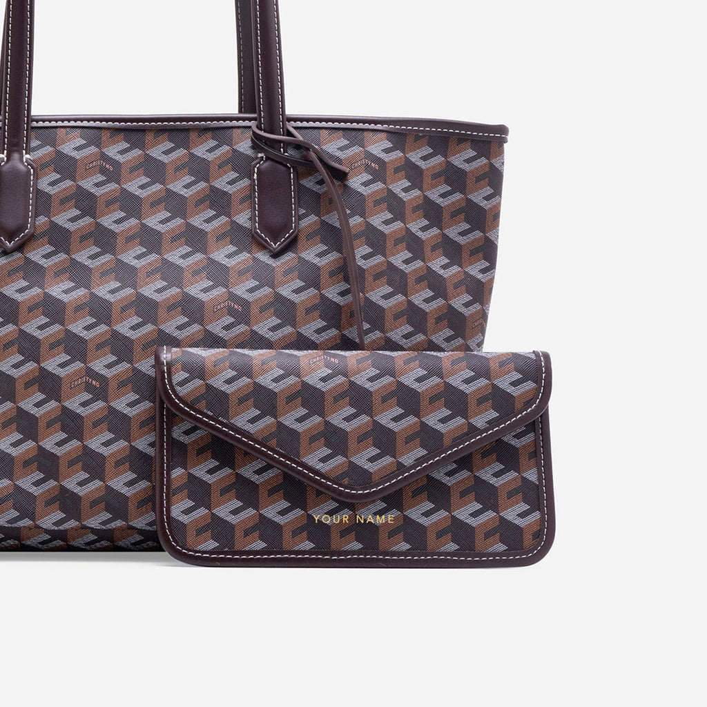 Russo Medium Tote Bag in Cubic Garden Monogram - Practical & Stylish Carry-All