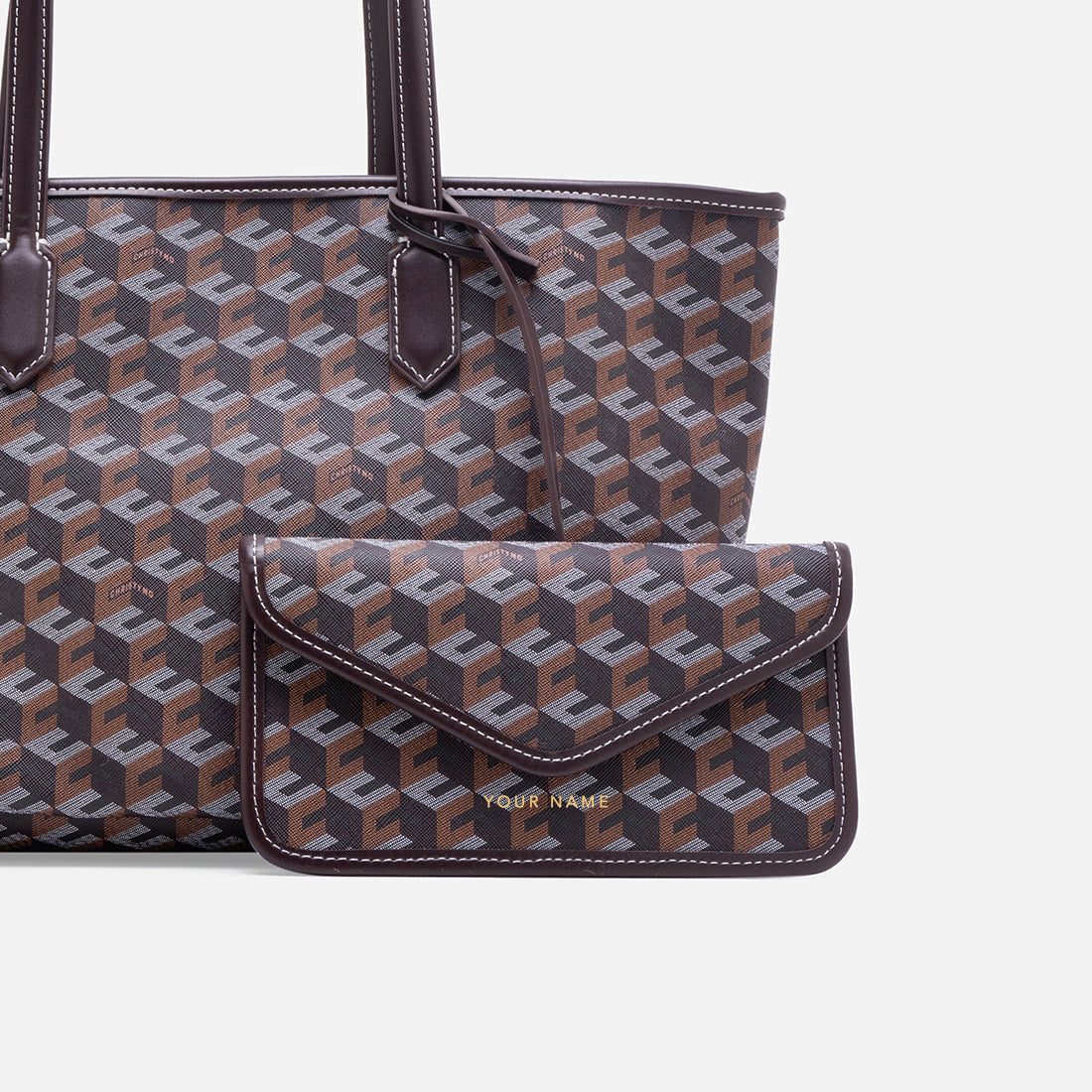 Russo Medium Tote Bag in Cubic Garden Monogram - Practical & Stylish Carry-All