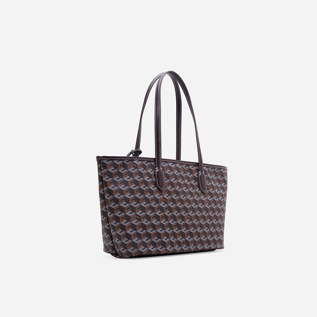 Russo Medium Tote Bag in Cubic Garden Monogram - Practical & Stylish Carry-All