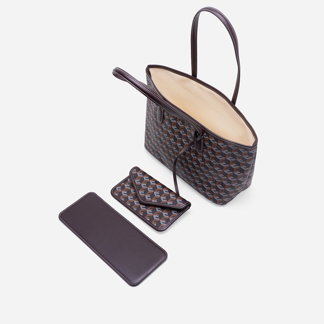 Russo Medium Tote Bag in Cubic Garden Monogram - Practical & Stylish Carry-All