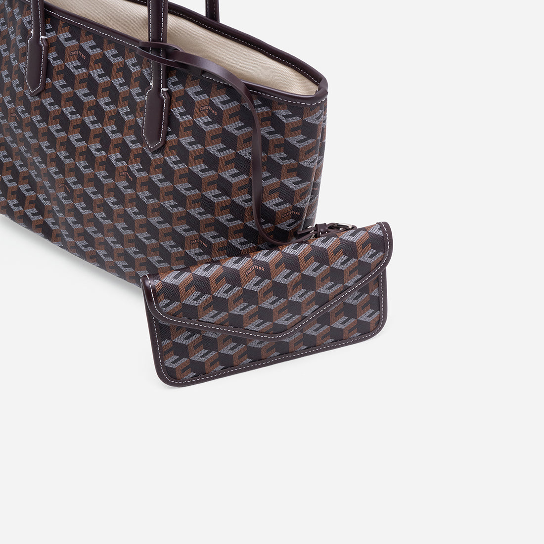 Russo Medium Tote Bag in Cubic Garden Monogram - Practical & Stylish Carry-All