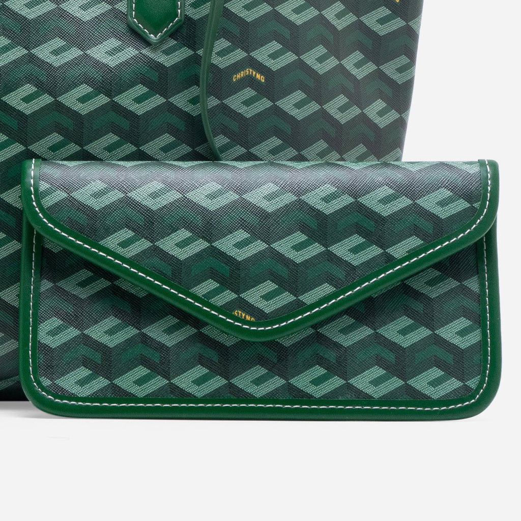 Russo Medium Tote Bag in Cubic Garden Monogram - Practical & Stylish Carry-All