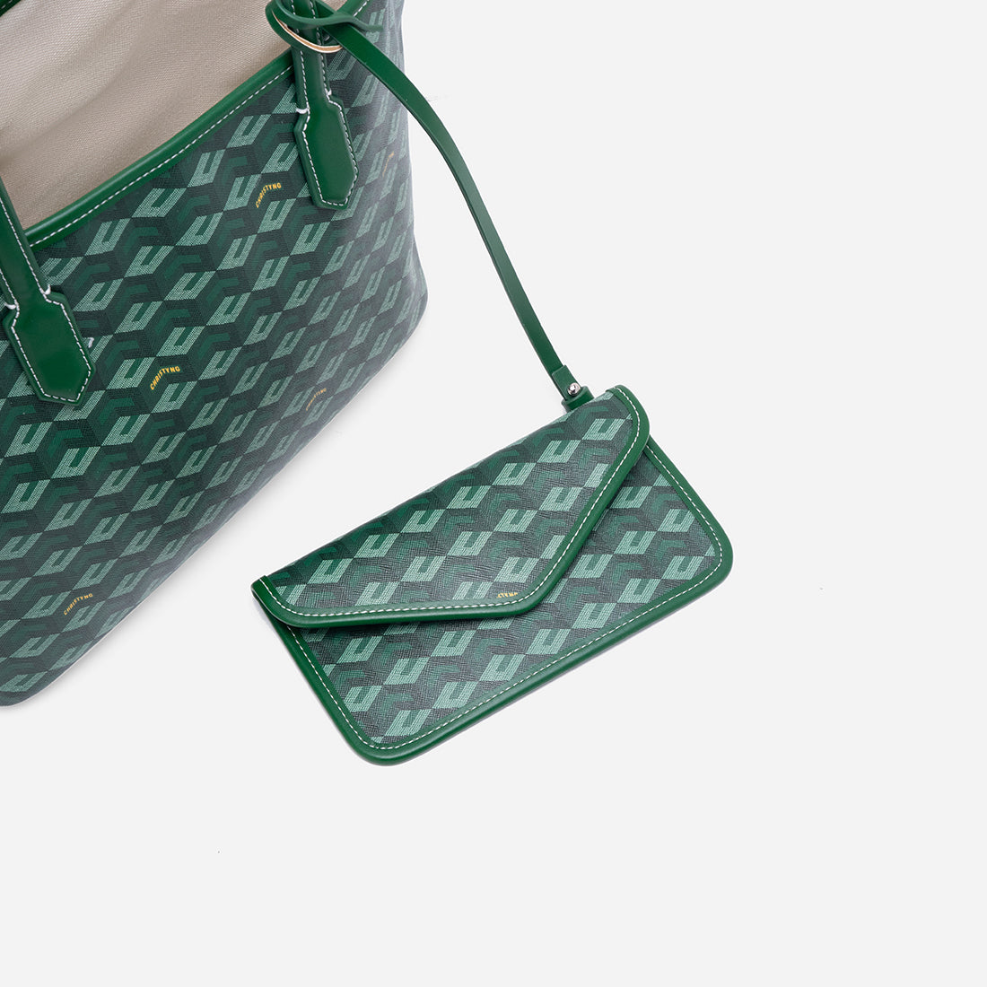 Russo Medium Tote Bag in Cubic Garden Monogram - Practical & Stylish Carry-All