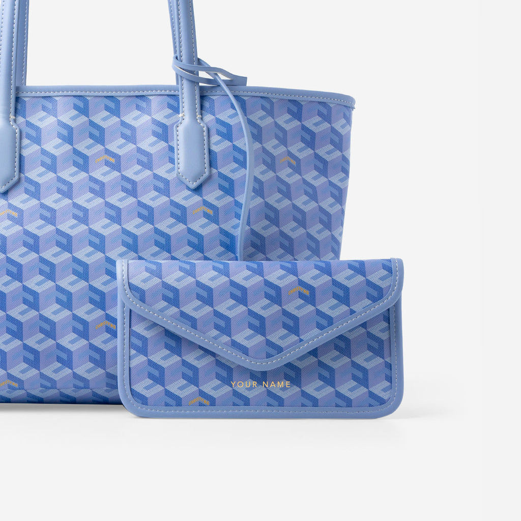 Russo Medium Tote Bag in Cubic Garden Monogram - Practical & Stylish Carry-All