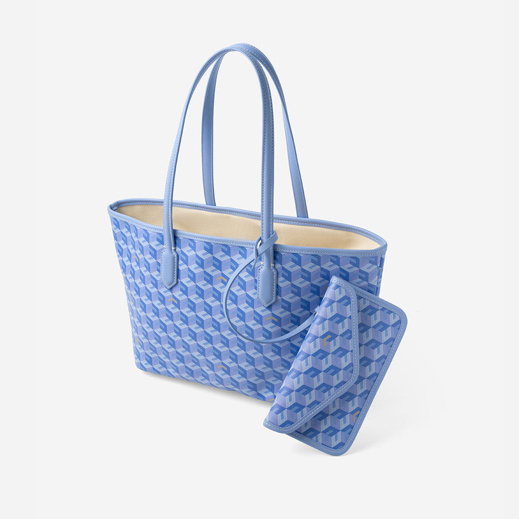 Russo Medium Tote Bag in Cubic Garden Monogram - Practical & Stylish Carry-All