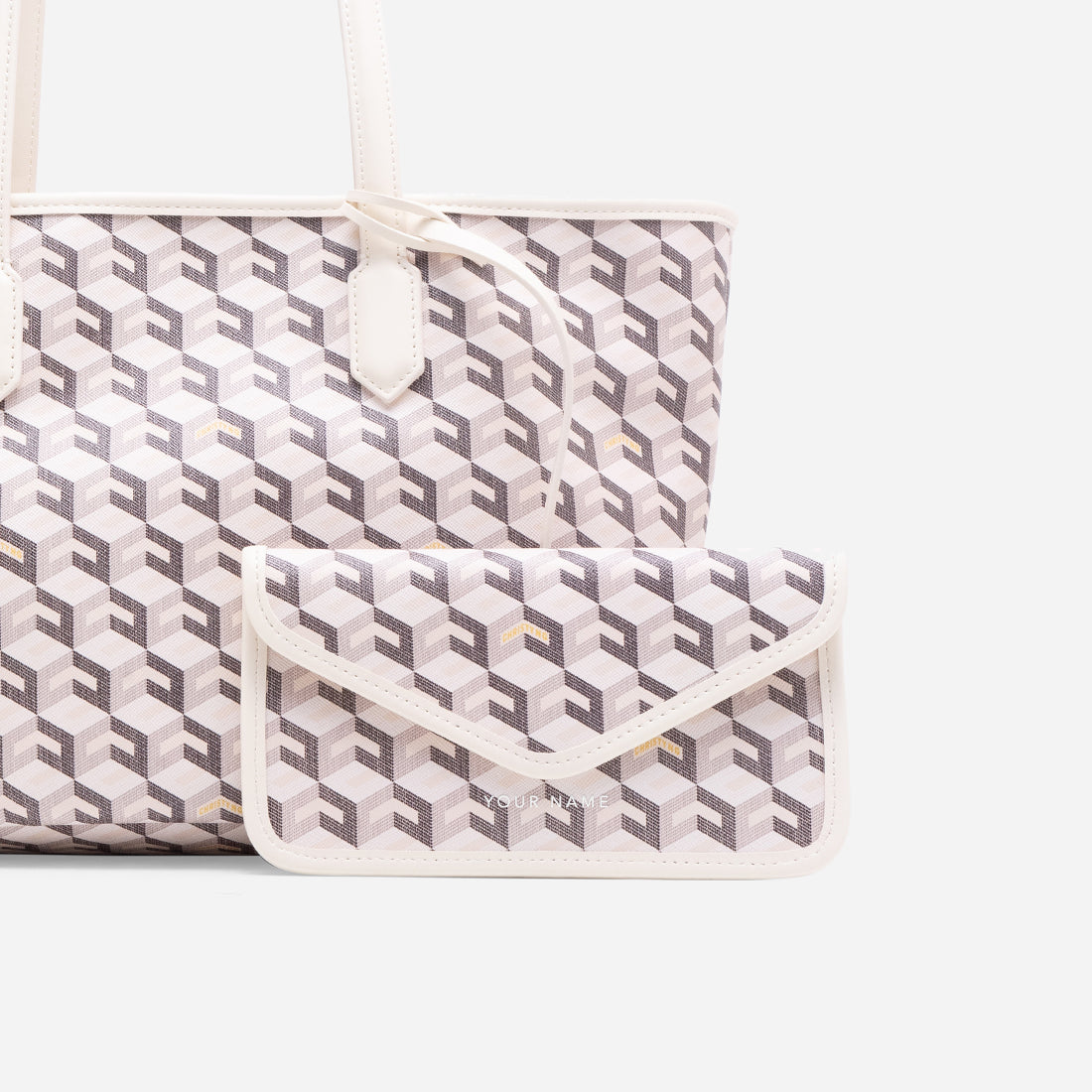 Russo Medium Tote Bag in Cubic Garden Monogram - Practical & Stylish Carry-All