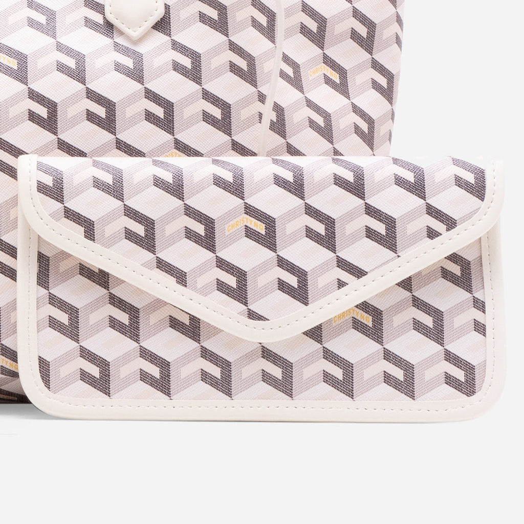 Russo Medium Tote Bag in Cubic Garden Monogram - Practical & Stylish Carry-All