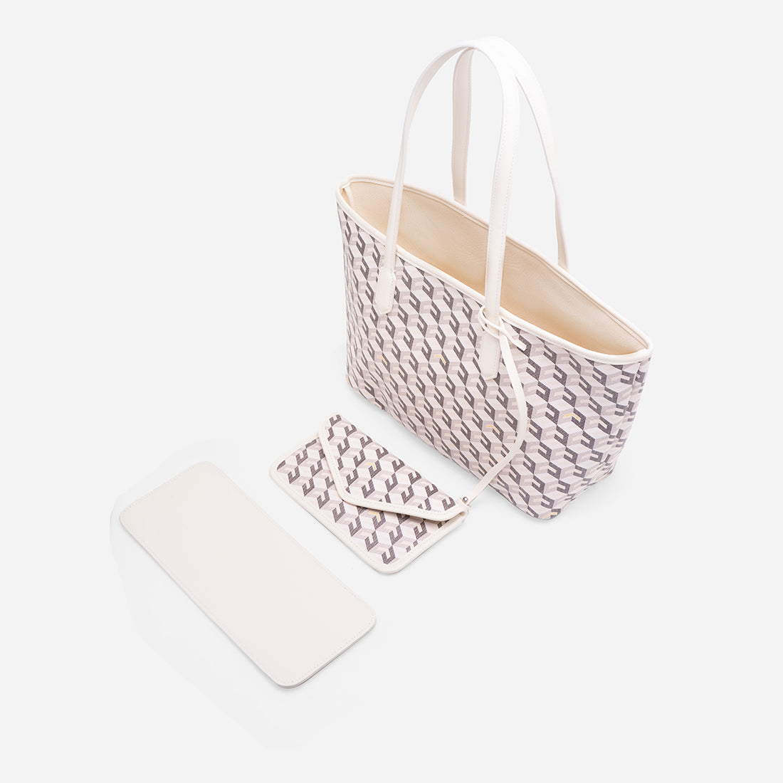 Russo Medium Tote Bag in Cubic Garden Monogram - Practical & Stylish Carry-All