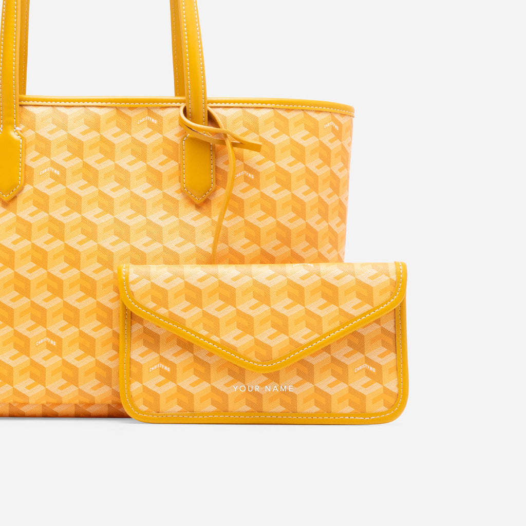 Russo Medium Tote Bag in Cubic Garden Monogram - Practical & Stylish Carry-All