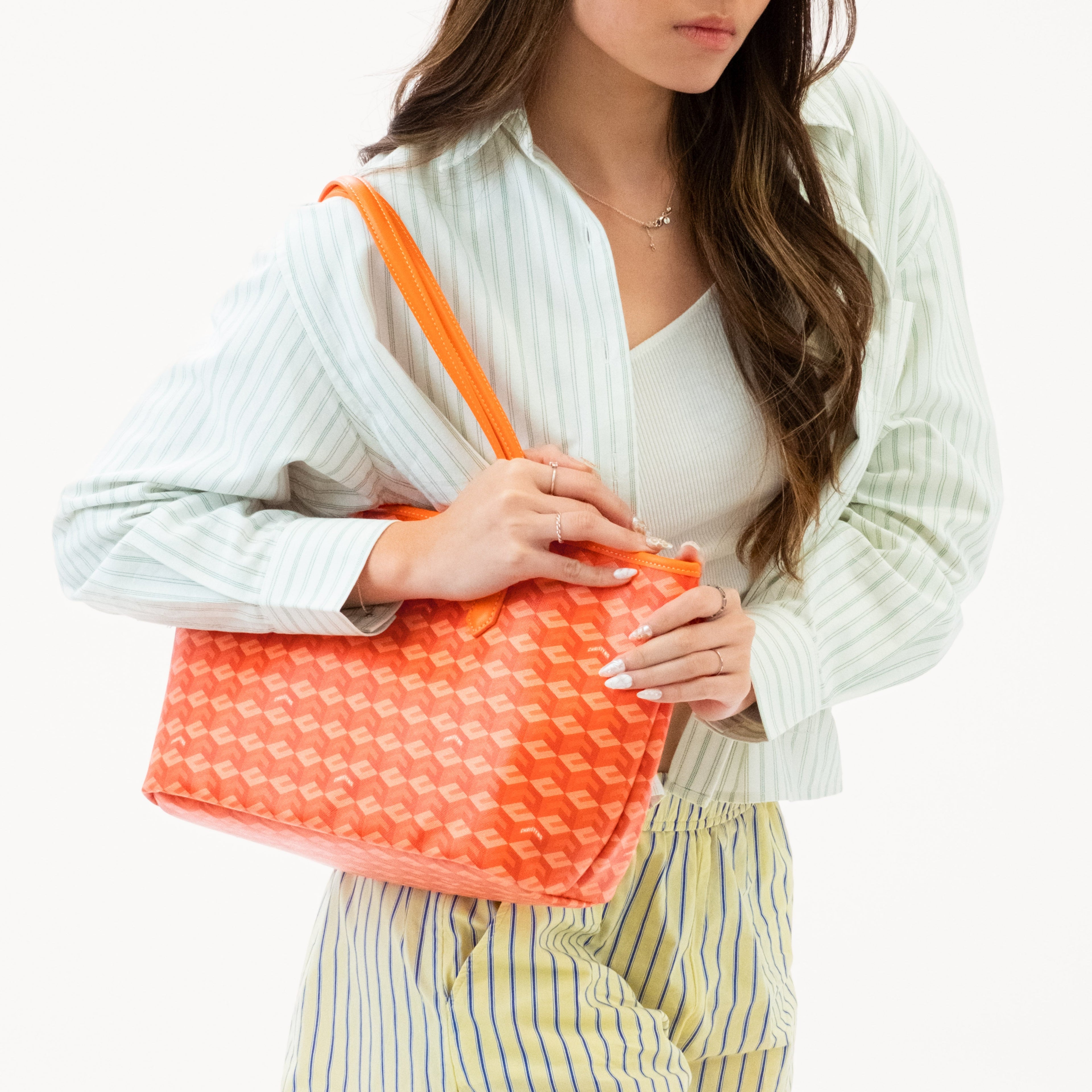 Russo Medium Tote Bag in Cubic Garden Monogram - Practical & Stylish Carry-All