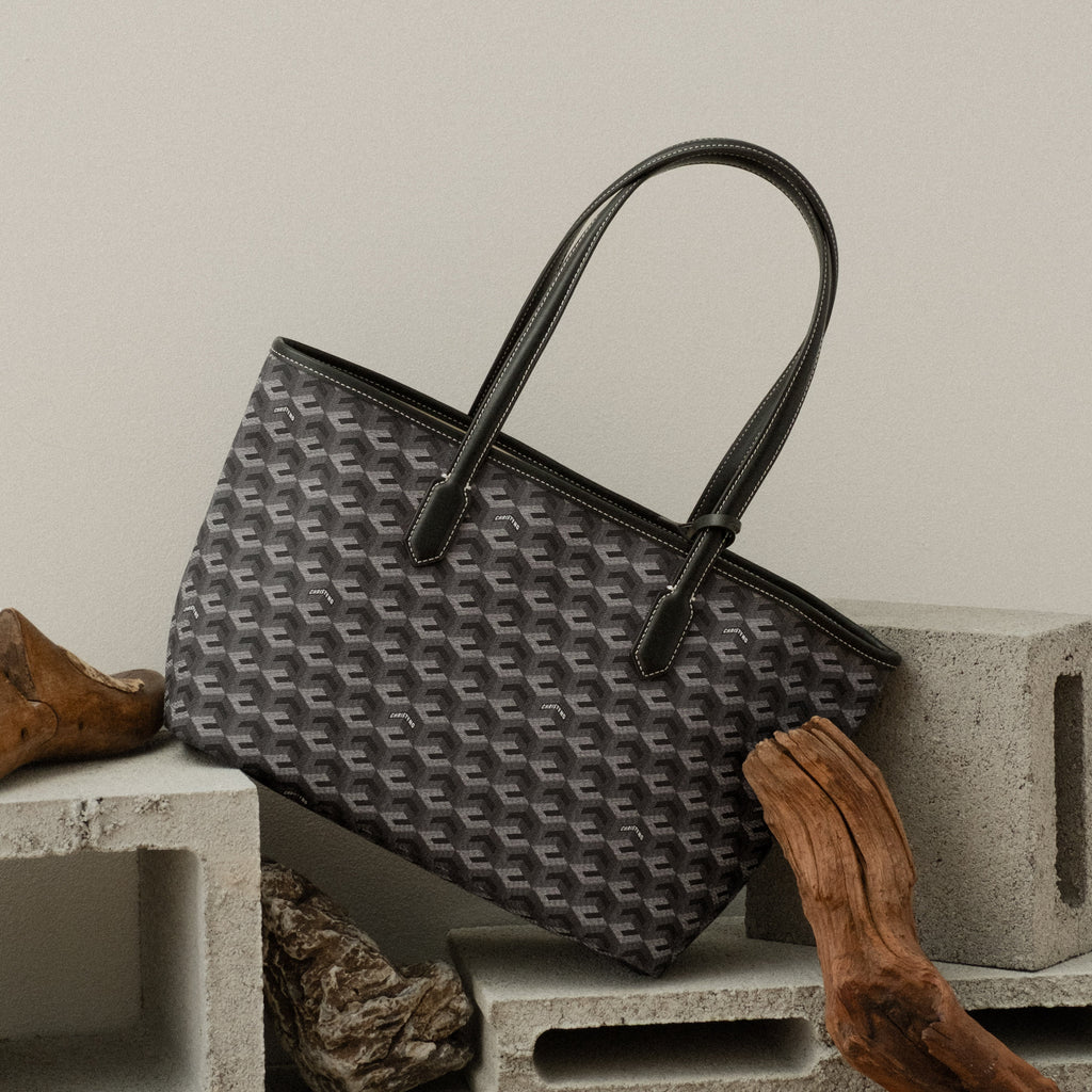 Russo Medium Tote Bag in Cubic Garden Monogram - Practical & Stylish Carry-All