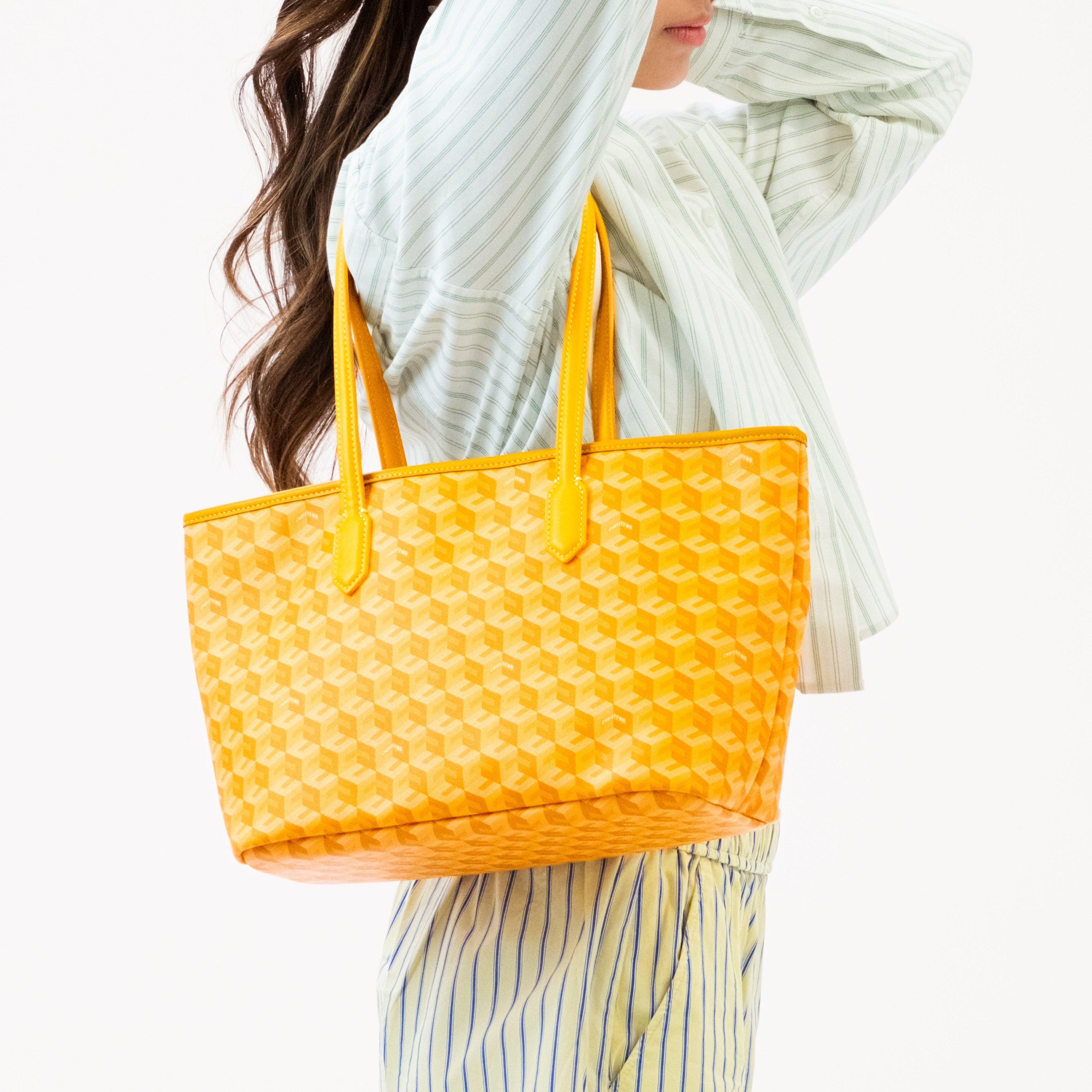 Russo Medium Tote Bag in Cubic Garden Monogram - Practical & Stylish Carry-All