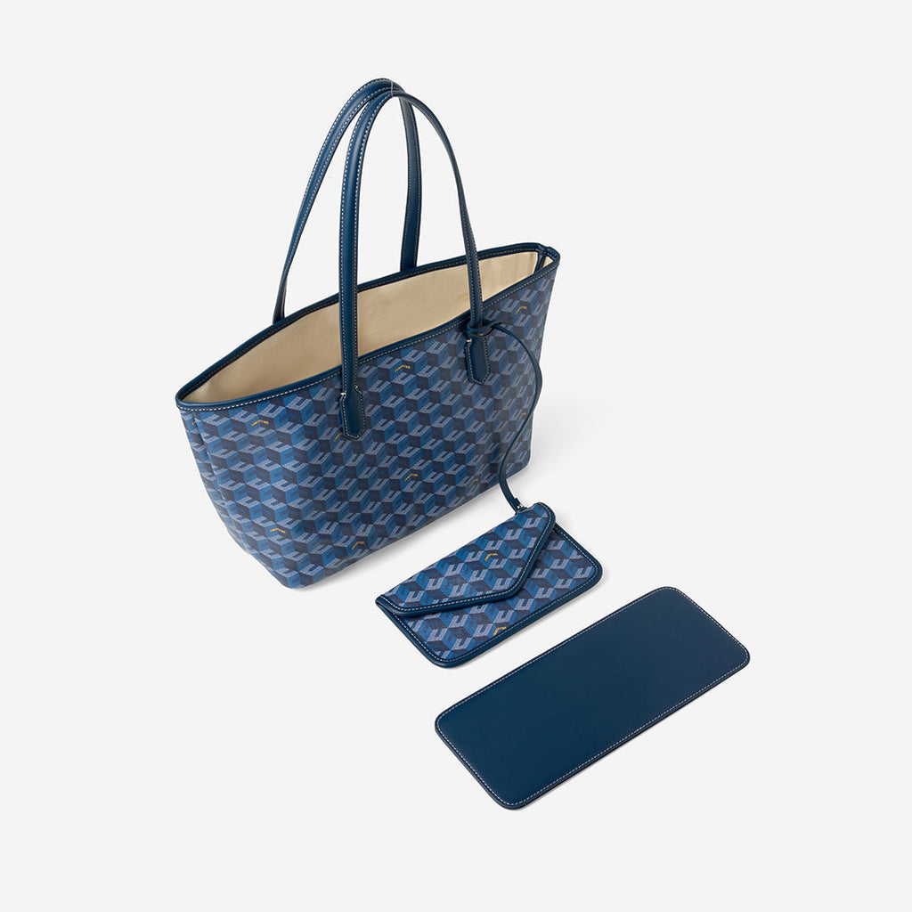 Russo Medium Tote Bag in Cubic Garden Monogram - Practical & Stylish Carry-All