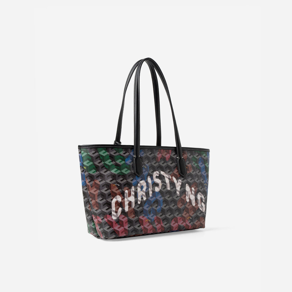 Russo Medium Tote Bag in Cubic Garden Monogram - Practical & Stylish Carry-All