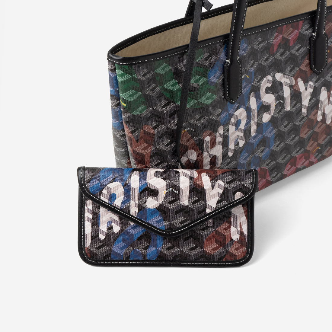 Russo Medium Tote Bag in Cubic Garden Monogram - Practical & Stylish Carry-All