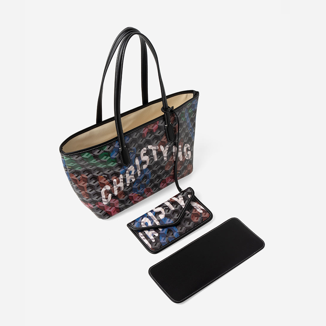 Russo Medium Tote Bag in Cubic Garden Monogram - Practical & Stylish Carry-All