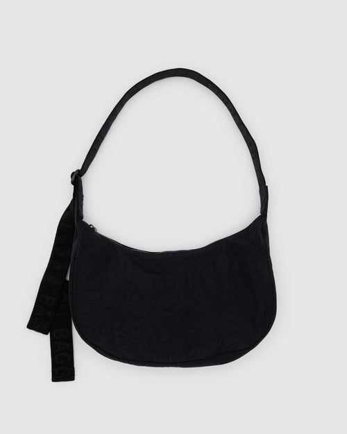 Chic & Spacious: Medium Nylon Crescent Bag for Everyday Adventures